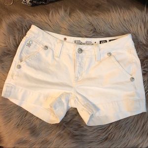 White Miss Me Jean shorts